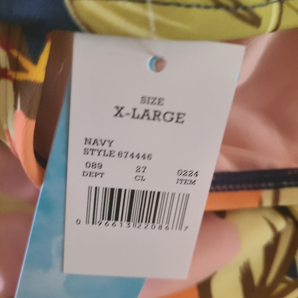 NWT Beach Betty by Miracle Brands Navy and Orange Floral One Piece Swimsuit XL - Picture 8 of 10